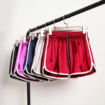 

Women Shorts Large Size 2019 Summer High Wiast Elastic Black Blue Running Drawstring Shorts For Women Loose Casual Shorts Mujer