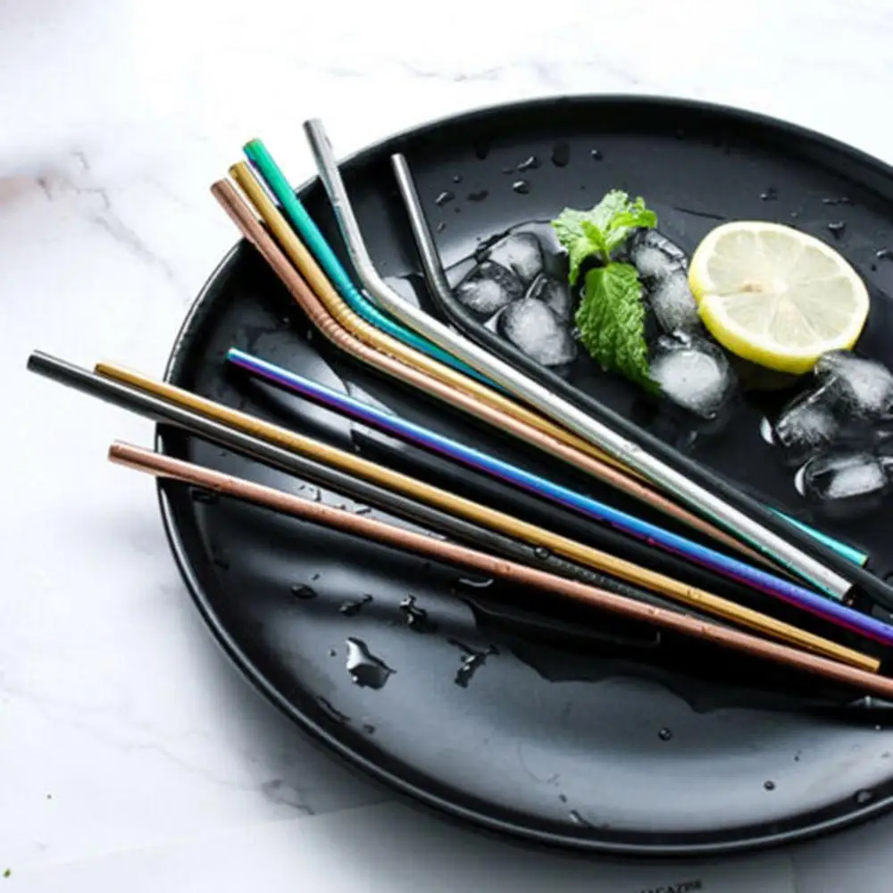 

Titanium-Plated Colored Metal Straws Milk Tea Drink Straws Stainless Steel 304 Straws Stainless Steel Straws