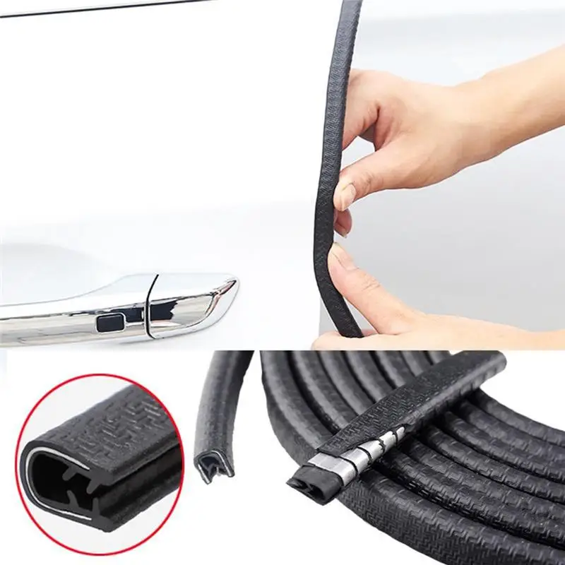 Goedkoop Autodeur Edge Scratch Protector Strip Rubber 5 M 10 M Guard Trim Automobile Deur Stickers Afdichting Strip Sticker auto styling