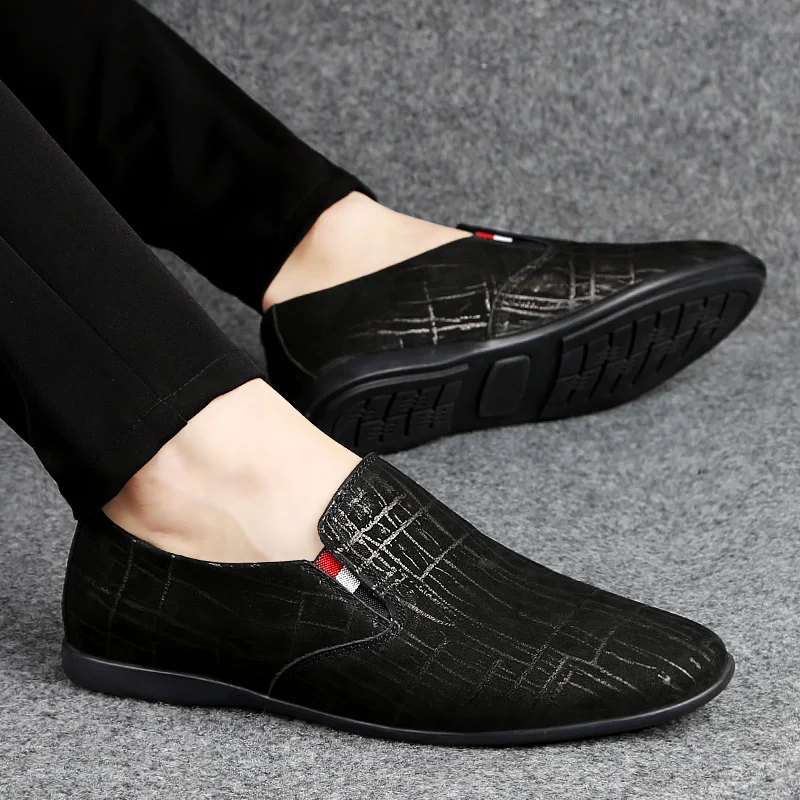 

Male Shoes outdoor Non-slip Casual Men Loafers Autumn Mens Moccasins slip on fashion Shoes Genuine Leather Men's Flats shoes j3