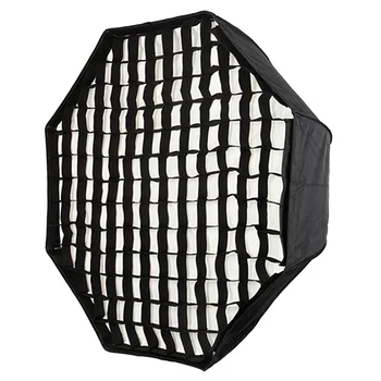 

120cm / 48" Portable Foldable Octagon Umbrella Softbox Diffuser Reflector with Honeycomb Grid for Photo Studio Flash Speedlite