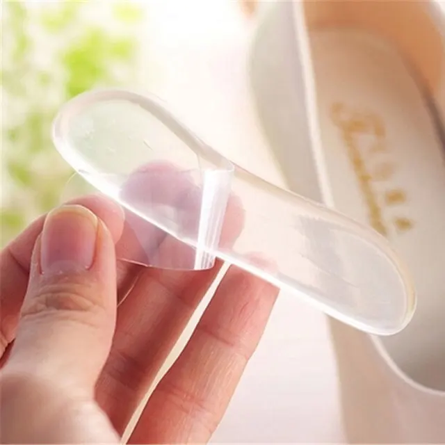 1Pair Woman Shoes Sticker Transparent Silicone High Heels Sandals Protector Prevent Rub Pain Heel Grips Invisible Insole MUG88