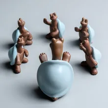 Фиолетовое Глиняное буддистское настроение Tai Ji черепаха чайные животные креативные милые украшения ручной работы чайная церемония чайные аксессуары