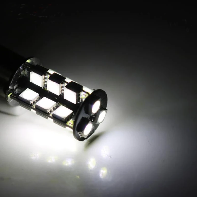 2 шт. 12 В BA15S P21W 7440 7443 5050 27smd Автомобильная задняя лампа стоп сигналы 1156 1157 T20
