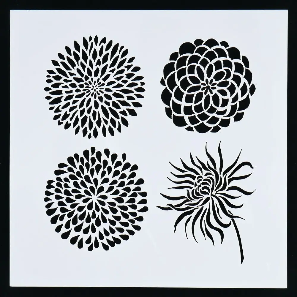 

1PC Sun flower Reusable Stencil Airbrush Painting Art DIY Flower Buds Shaped Home Decor Scrap booking Album Craft