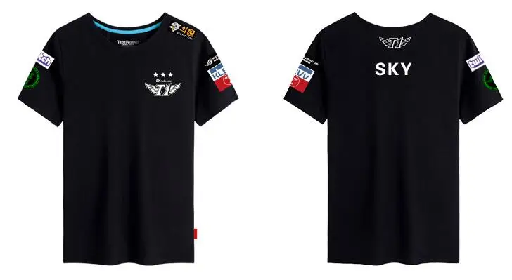 2018 пустая футболка faker bang SKT T1 LCK Team Jersey SKTT1 Мужская Faker Peanut Bang Wolf SKT1 игровая