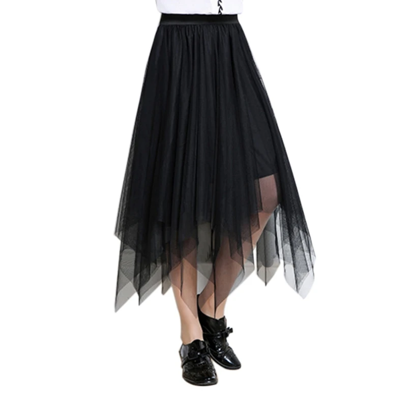 Для женщин Sheer юбка-пачка тюль сетки слоистых миди юбка лето Повседневная юбка P3