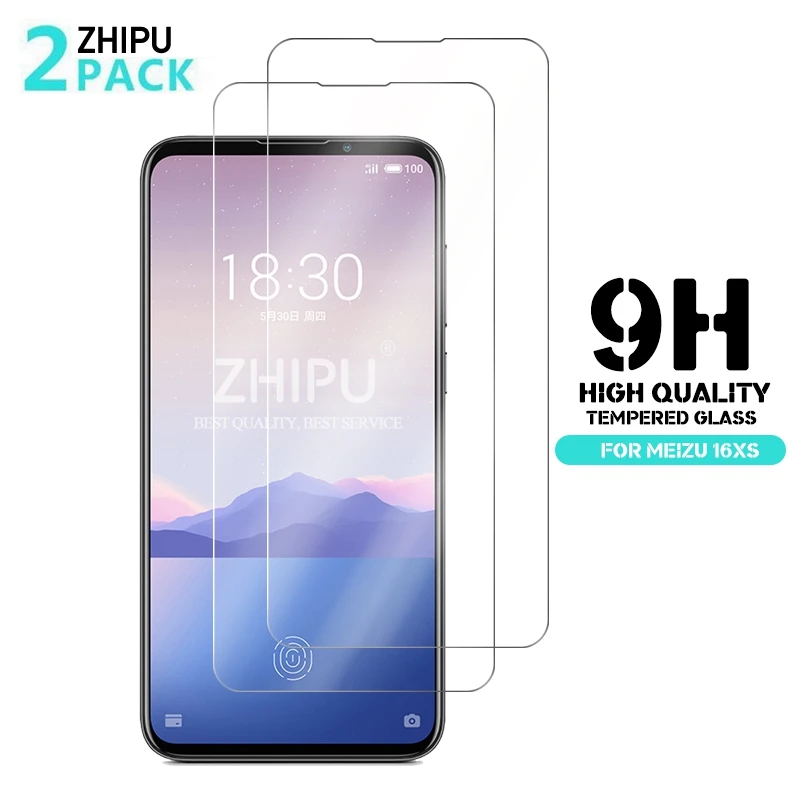 

2 Pcs Tempered Glass For Meizu 16XS Glass Screen Protector 2.5D 9H Premium Tempered Glass For Meizu 16XS Protective Film