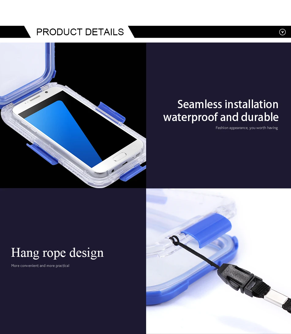 For Samsung Galaxy S7 S7 edge Waterproof Case Diving Underwater Watertight Cover Universal Hard PC+TPU Full Clear For S7 S7 Edge (7)