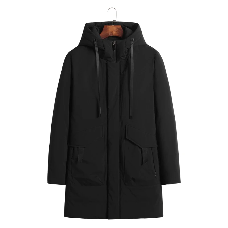 

2018 NEW Plus Size 8XL 7XL 6X Thick Warm Winter Leisure Cotton-Padded Down Jacket Men Long Loose hoods Coat Parkas Big Size