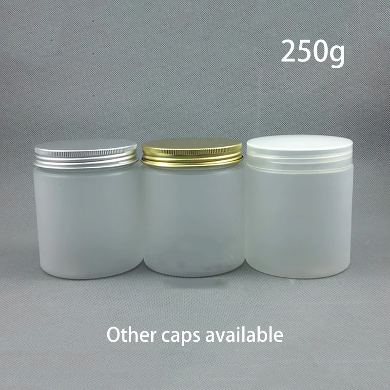 

Frost 250g Plastic Cream Jar Cosmetic 250ml Make up Poly Gel Face Mask Lotion Packing Candy Tea Bottle 10pcs Free Shipping