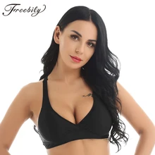 Черный пуш-ап Мягкий крест-накрест сзади Бикини Топ для женщин купальники для женщин бикини топы Biquinis бразильский бикини топ купальник