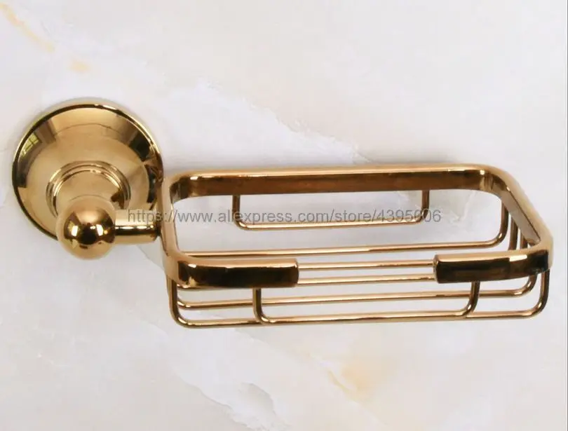 

Soap Dishes Gold Finish Brass Soap Basket Wall mount Soap Dish Bathroom Accessories Bathroom Furniture Toilet Soap Holder Bba885