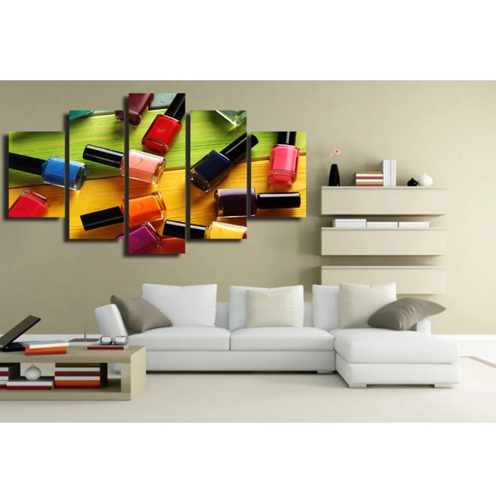 Fashion nail polish canvas wall art print home decor for living room