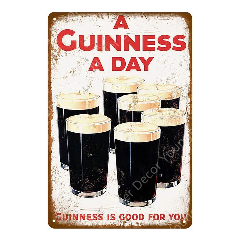 Guinness хорошо для вас дает вам прочность металла Металическая табличка с надписью