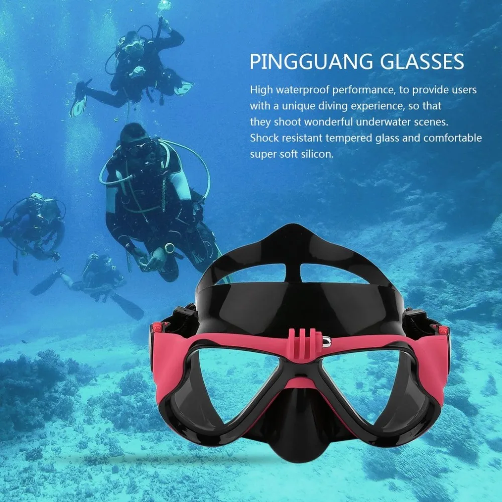 

Professional Underwater Camera Plain Diving Mask Scuba Snorkel Swimming Goggles Suitable For Standard Sports Camera