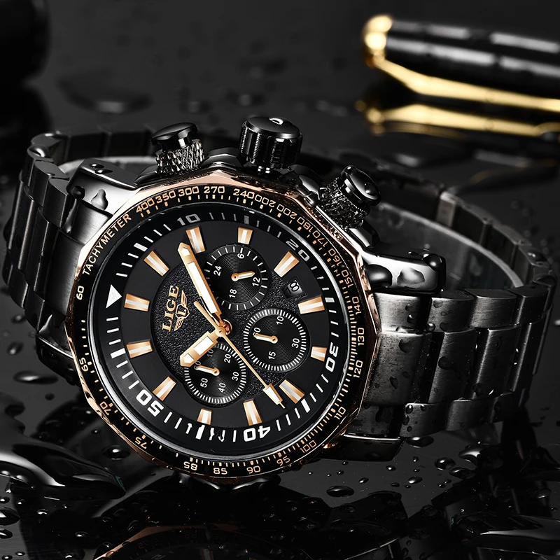 Relogio Masculino Men Watch LIGE Top Brand Luxury Fashion Quartz Clock Men's Business Waterproof Big Dial Military Sport Watches Relogio Masculino Men Watch LIGE Top Brand Luxury Fashion Quartz Clock Men's Business Waterproof Big Dial Military Sport Watches