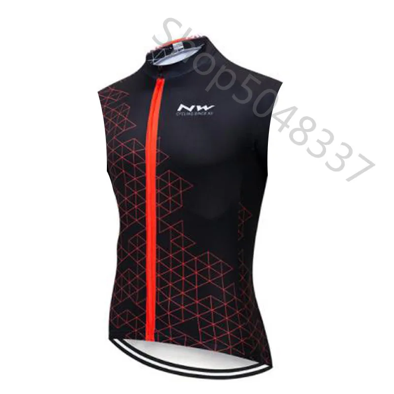 Polyester Cycling Sleeveless Jersey Pro Cycling Vest Shirt Summer MTB Racing Bike Cycling Sportswear For Men NW