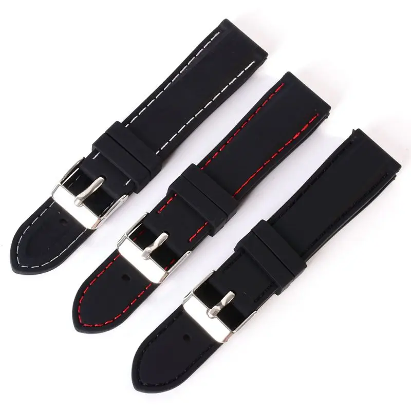 

18-24mm Women Men Trendy Army Military Silicone Resin Strap Sports Canvas Wrist Watch Strap Band Mira La Banda 2018
