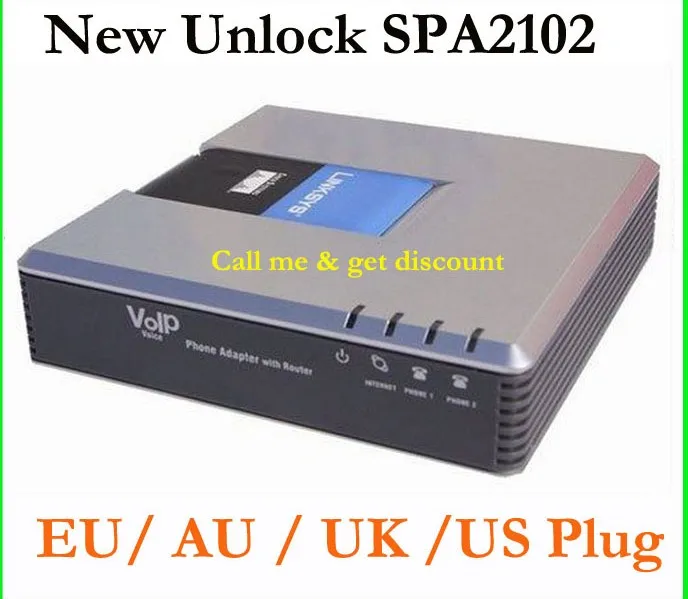 

Free shipping Orignal Unlocked Linksys SPA2102 VoIP adapter with router VoIP gate way free call