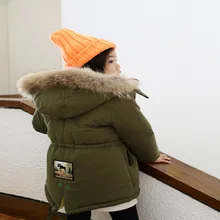 2016 Kids Imitation Lamb Coats New Winter Girls Cotton Jackets Toddler Genuine Fur Collar Outerwear Thicken