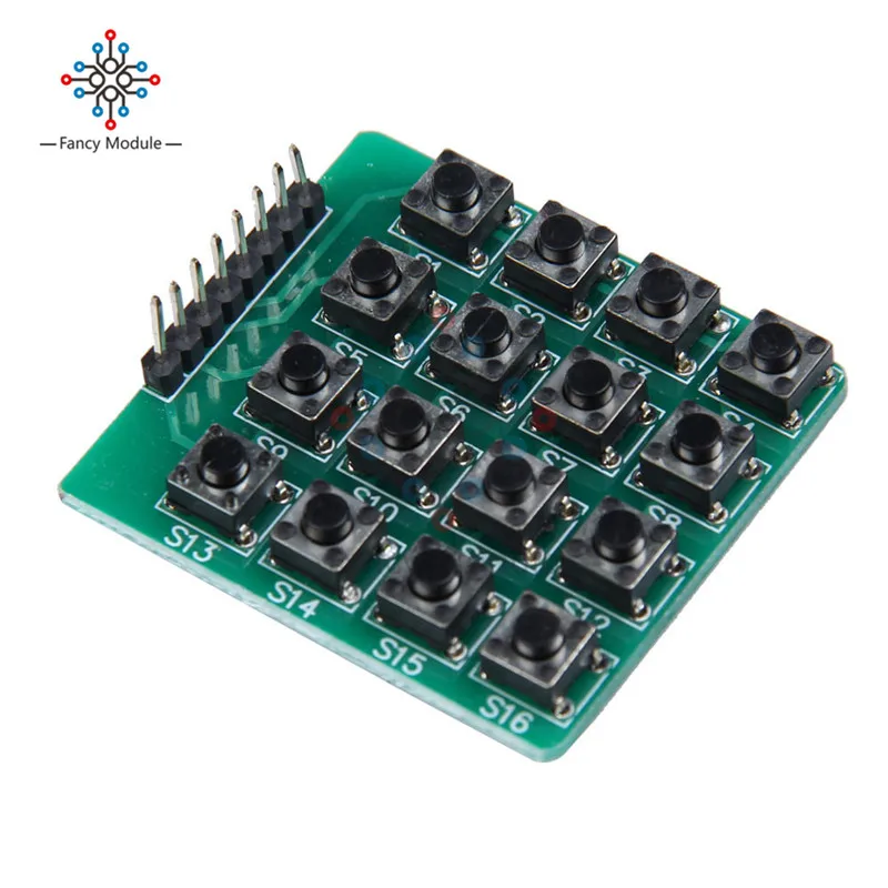 

4*4 Matrix Keypad Keyboard Module 16 Botton Mcu For Arduino Atmel S1/2 Diy Kit Electronic PCB Board Module