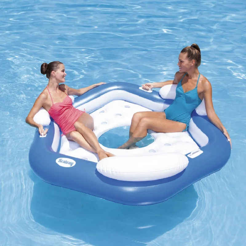 new Inflatable Air Mattress Swimming Sea Bed floats inflatable island raft pool party toys accessory for adults children