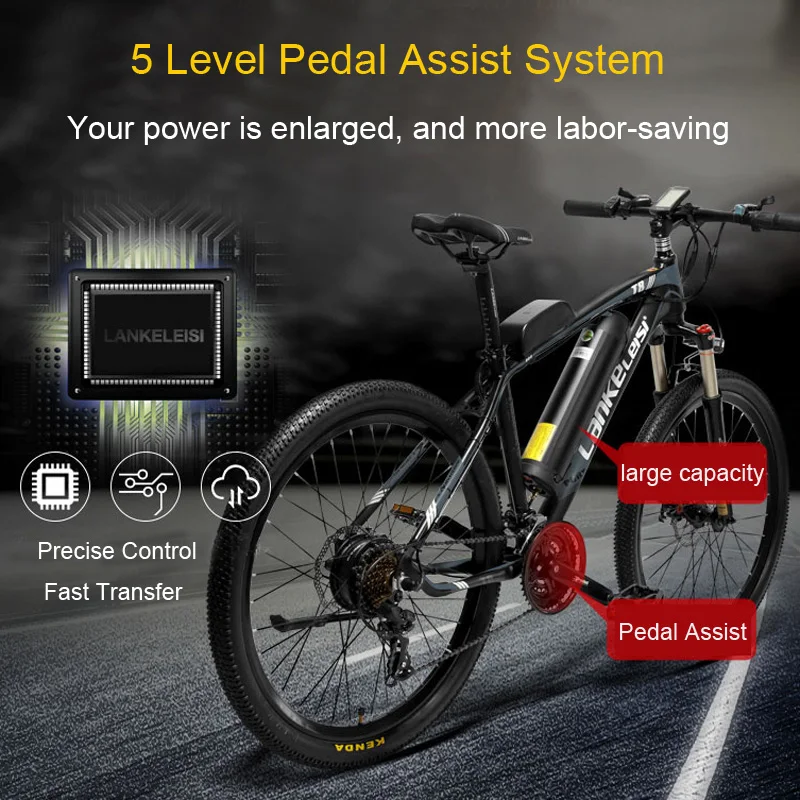 Flash Deal 400W /240W, 26 Inches Electric Bicycle, UP to 48V 15Ah Lithium Battery , Aluminum Alloy Frame Mountain Bike. 5
