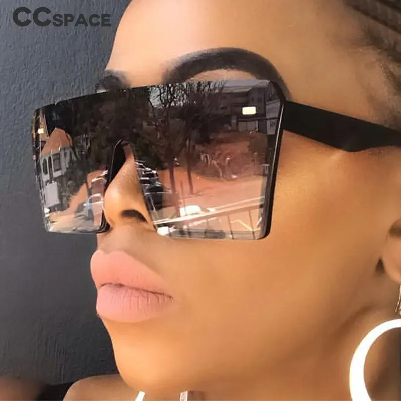 Квадратные Солнцезащитные очки с заклепками для мужчин и женщин с одной линзой модные очки UV400 Винтажные Очки 47231