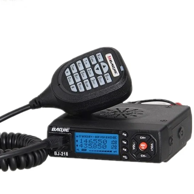 Baojie BJ-218 Мини-Автомобильная рация 10 км 25 Вт Двухдиапазонная VHF/UHF 136-174 МГц 400-470 МГц 128CH мини мобильная радиостанция трансивер - Цвет: BJ-218