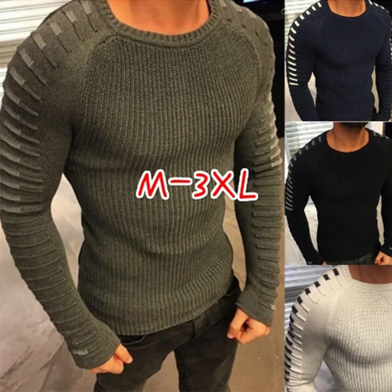 Men's long sleeve knit sweater Europe and the United States men's cultivate one's morality sweater Men sweater