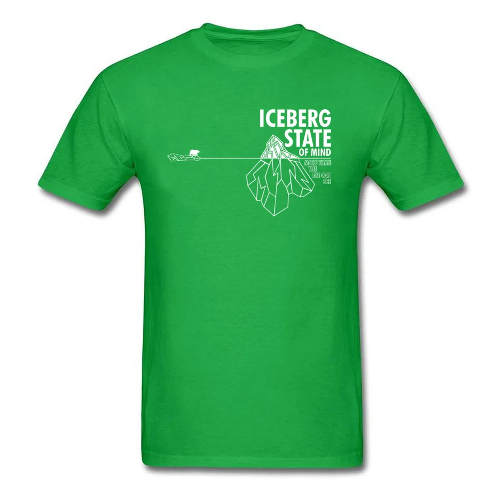 ICEBERG STATE Cute Short Sleeve Summer T-shirts Pure Cotton Crewneck Men Tops Shirt Print Tops & Tees ostern Day ICEBERG STATE green