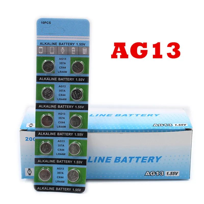 Супер льготные 10 шт./CAR alalkaline ячейки AG13 кнопки сотового LR44 SR44SW SP76 L1154 RW82 RW42 357A оптом