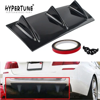 

Hypertune - ABS Plastic Universal Black Rear Bumper Lip Chassis Diffuser Spoiler 3 Fin Shark Fin Style HT-SFB04-3