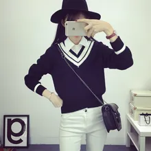Women Sweater Pullover Winter Wild Hedging V-neck Long-sleeved Knit Sweater Sweaters Red White Light Gray Beige As1600