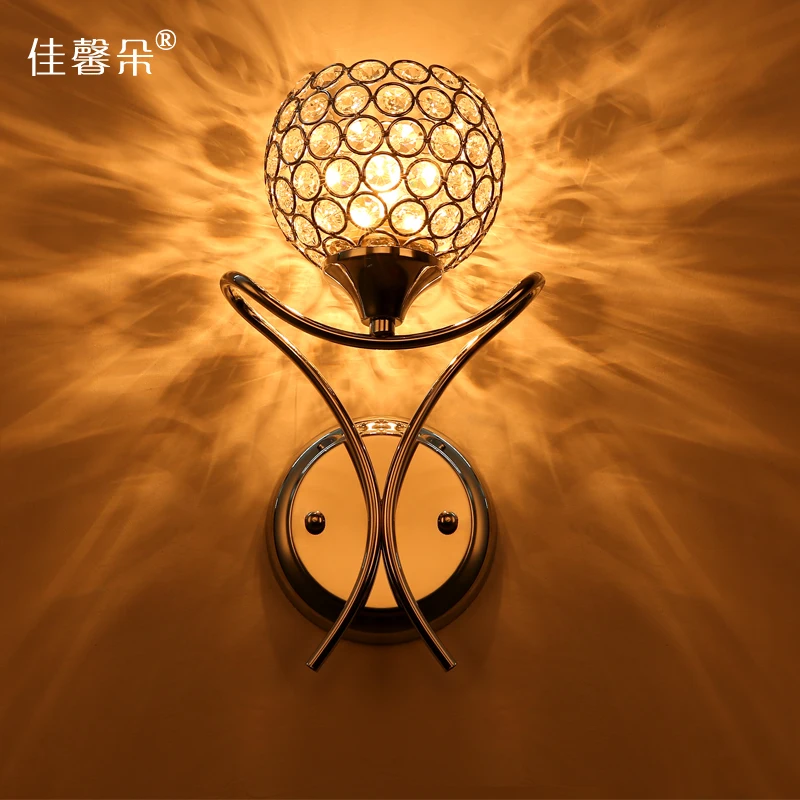 Led crystal modern brief bedroom bedside lamp crystal wall lamp lights crystal lighting www.top ...