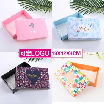 

10PCS 18x12x4cm Large Paper Box with Cap Tops Wedding Gift Box Packaging Carton Caixa Packing for Gift Clothing Paperboard Box