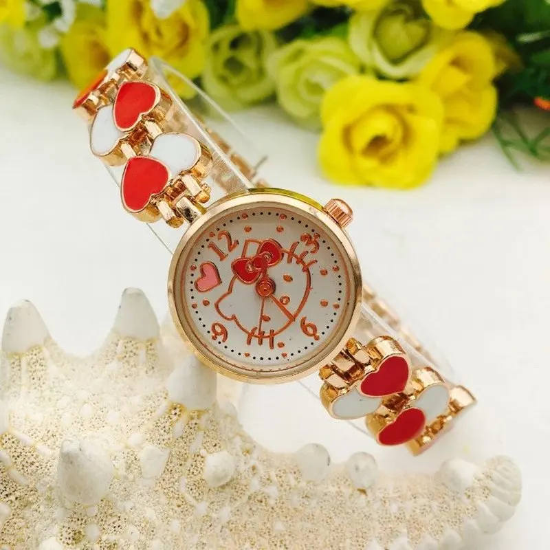 2019 KT кот студент досуг милые дети смотреть на Hello Kitty Корейский мультфильм часы