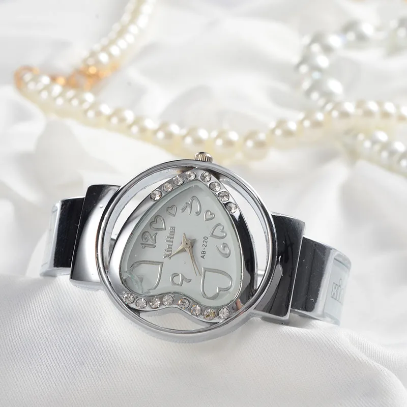 Женские часы с браслетом в форме сердца, роскошные женские часы, стразы, женские часы, часы zegarek damski reloj mujer