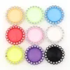 50Pcs/set Colorful Round Base Setting Rhinestone Cabochon Base Frame Mix Color Resin Flatback Setting Accessory 30mm Inner 20mm ► Photo 3/6