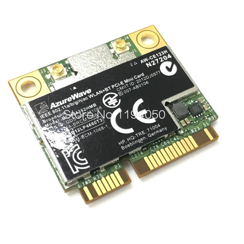 AzureWave Broadcom BCM94352HMB 802.11ac 867 Мбит/с беспроводной AC WLAN+ Bluetooth BT 4,0 полу-мини PCI-E беспроводная Wifi карта AW-CE123H