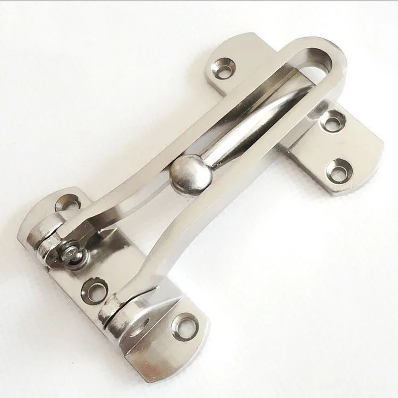 Color : Silver Locked MUMA Latch Silver Stainless Steel Thicken Anti-Theft Corrosion Resistant Insert Lock Door Buckle Color : Silver Locked MUMA Latch Silver Stainless Steel Thicken Anti-Theft Corrosion Resistant Insert Lock Door Buckle