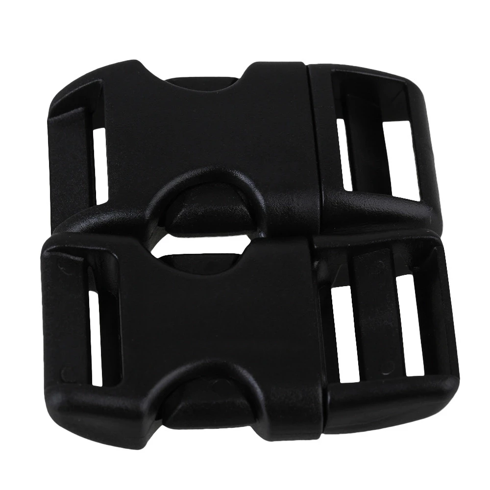 20pcs 1.5cm Black Arched Contoured Quick Side Release Buckles Paracord Braceletin Hasps from