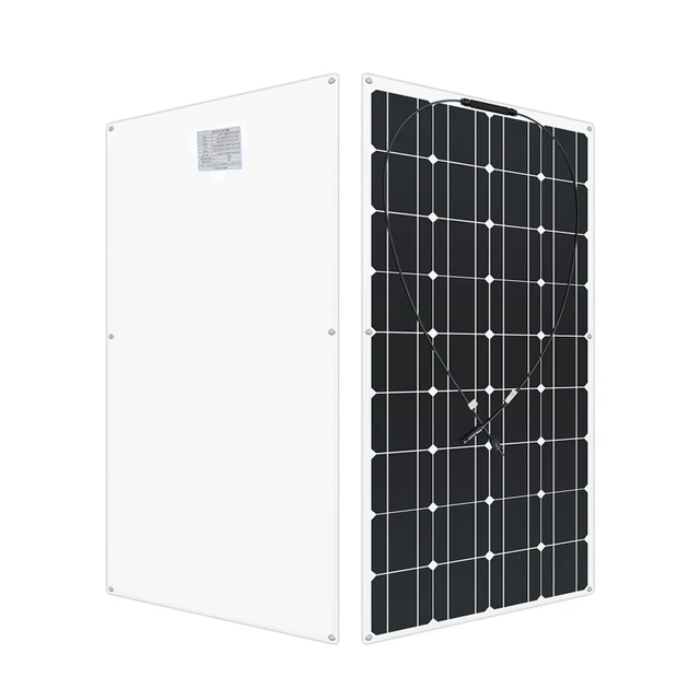 12 Volt 100 Watt monoctrystalline flexible solar panel solar RV 200w 400 watt 600w 1000w kit for 12V 24 Volt batteries Charging 1