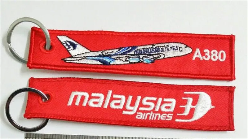 

Airbus A380 Malaysia Airlines Aviation Embroidered Key Chain Keyrings