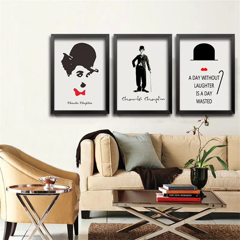 

Modern Movie Poster Bar Decor Painting Classic Black White Abstract Large Paintings Living Room Decor Painting