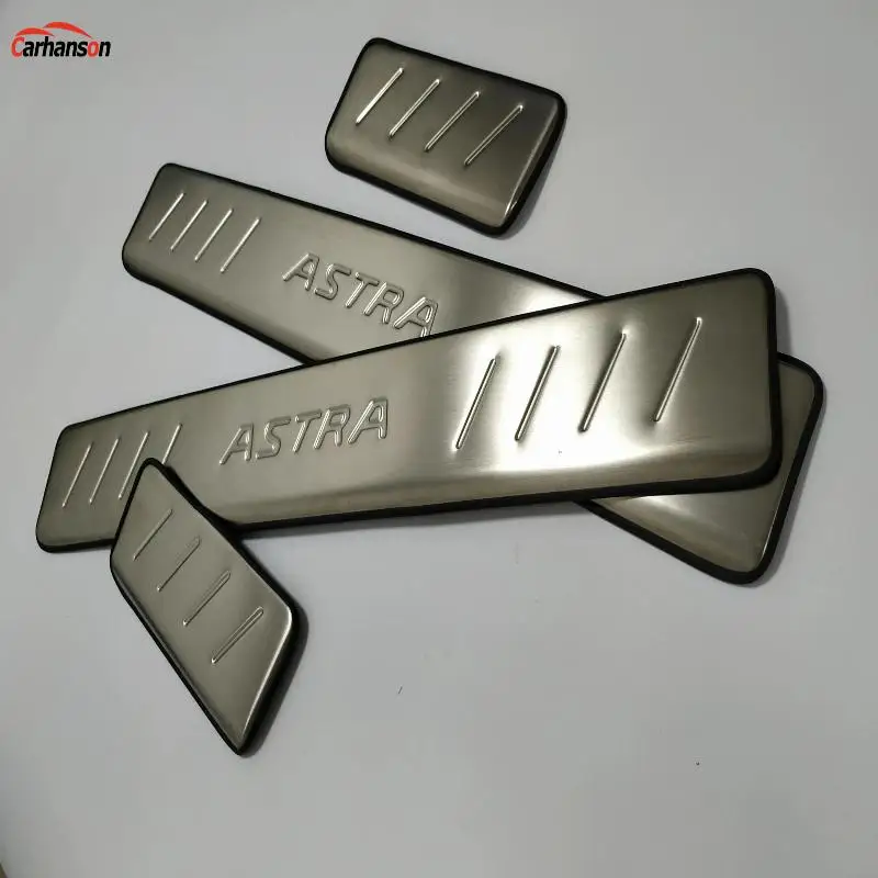 

For Car-Styling Styling Accessories Opel Vauxhall Astra Door Sill Scuff Plates Stainless Steel Protector Car Sticker 2010-2017