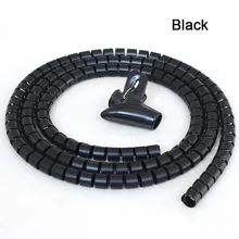 L1.5m D16/22/28mm Spiral Wire Organizer Wrap Tube Flexible Management Wire Storage for PC Computer Cord Protector Cable Winder