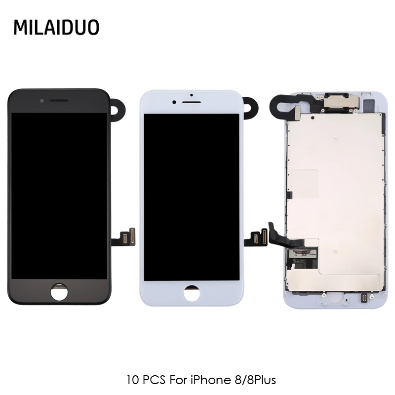 

10PCS LCD Display For iPhone 8G 8 Plus Touch Screen Full Assembly Replacement Lens With Front Camera + Ear Speaker A+++