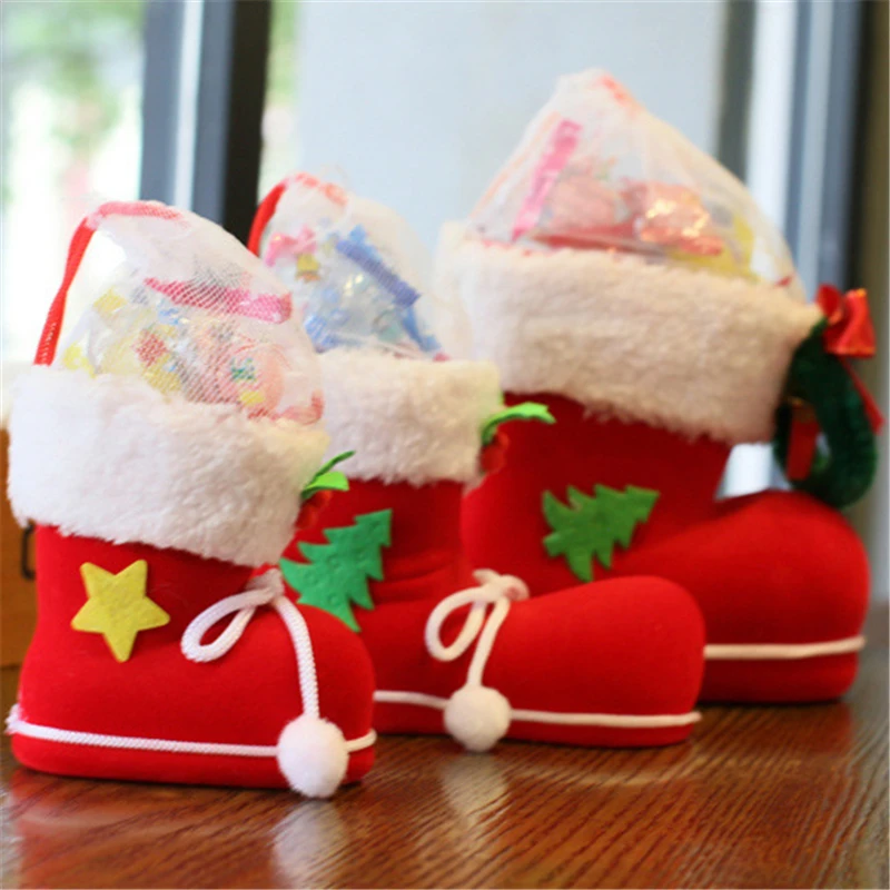 4 стиля, рождественские ботинок для конфет, подарки, рождественские украшения для дома, рождественские чулки, натальные украшения, новогодние украшения